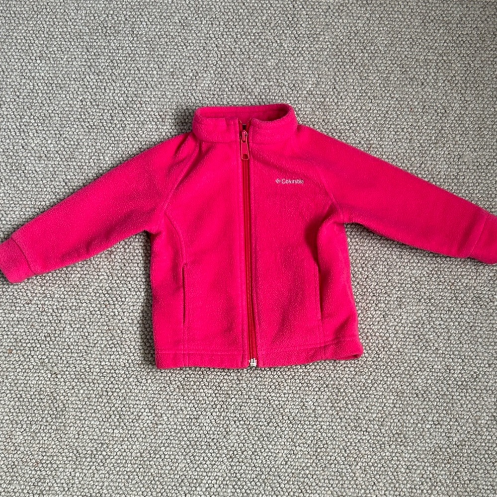 Columbia Vibrant Pink Full-Zip Fleece